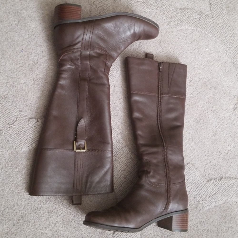 Brow Leather Boots
